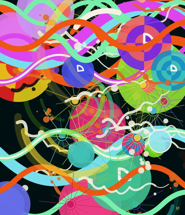 Flight of the Bumble-Bee — inspired by RafFel, Pollock, Lichtenstein and Delaunay