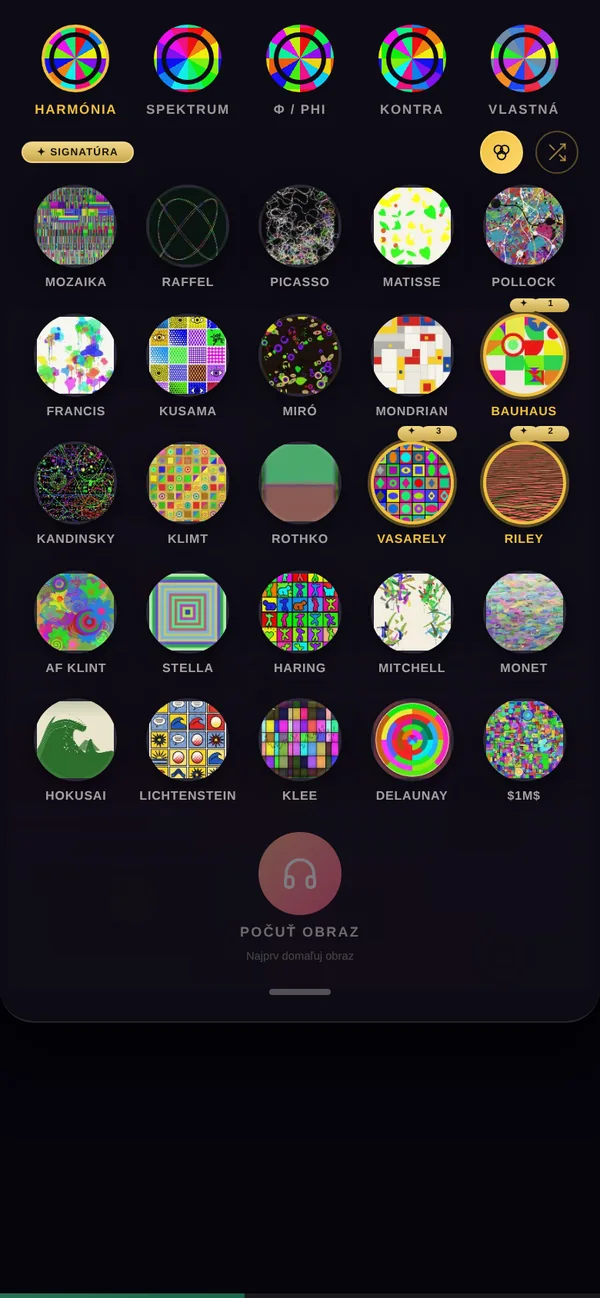 Paintiano Studio — swipe down and pick a painter: the song painted 24 ways
